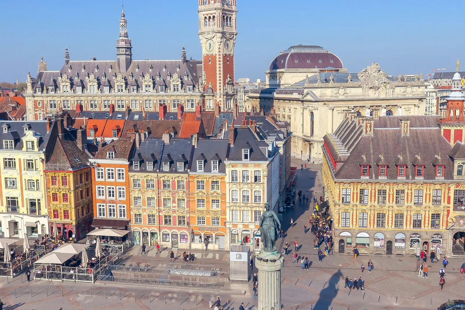 Flemish gabled buildings on the Grand Place in Lille